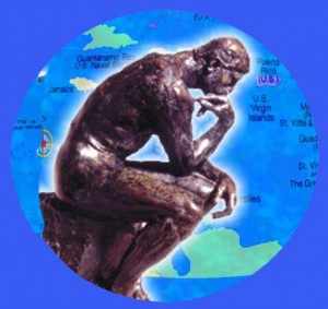 Riff on Rodin's Thinking Man 