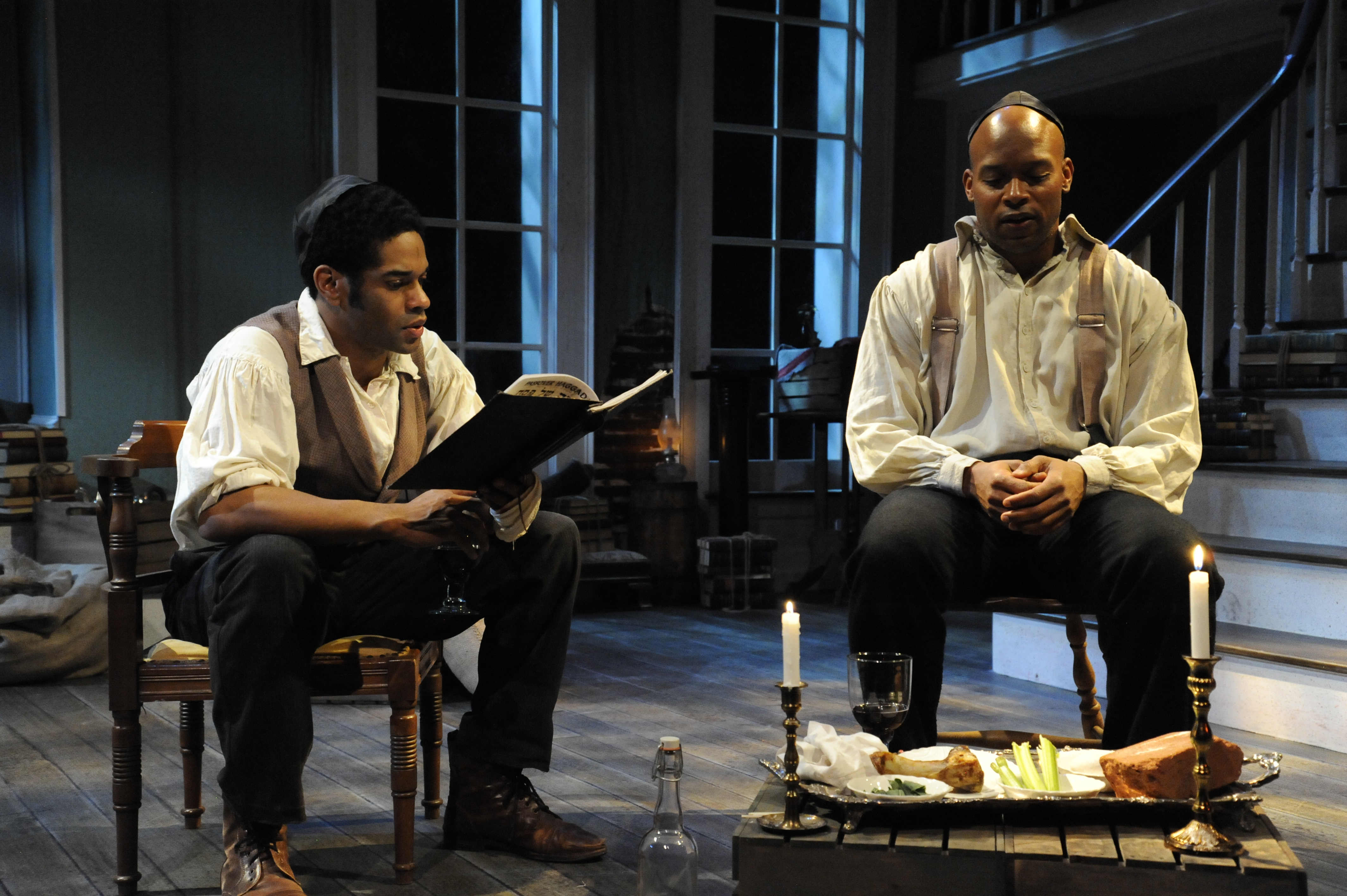Laurence Curry (left) as John and Cajardo Lindsey (right) as Simon. (M. Stevens)